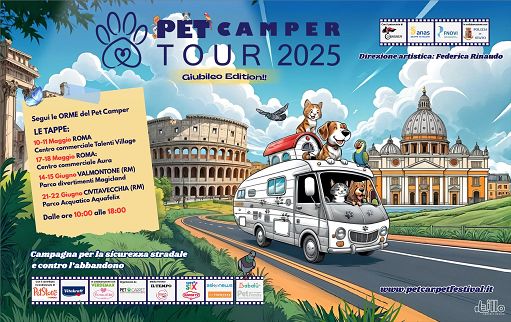 Animali/"Pet Camper Tour", campagna contro l'indifferenza e l'abbandono